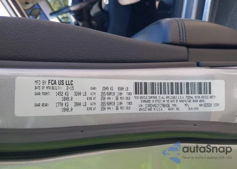 2015 Dodge Durango Sxt from USA, damaged, VIN 1C4RDHAG1FC786436